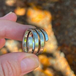 Sterling silver spiral ring